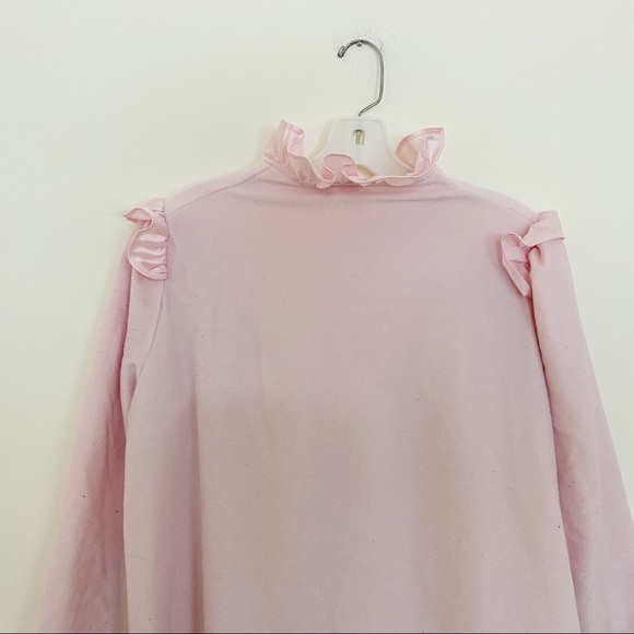 Vintage Carriage Court Long Pink Victorian Warm High Neckline Housecoat Robe - Picture 6 of 8